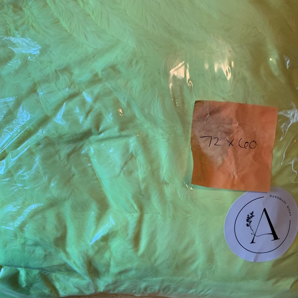 72x 60 Neon yellow Sharpie Minky blanket